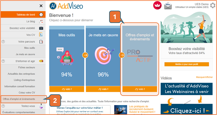 créer son profil addviseo